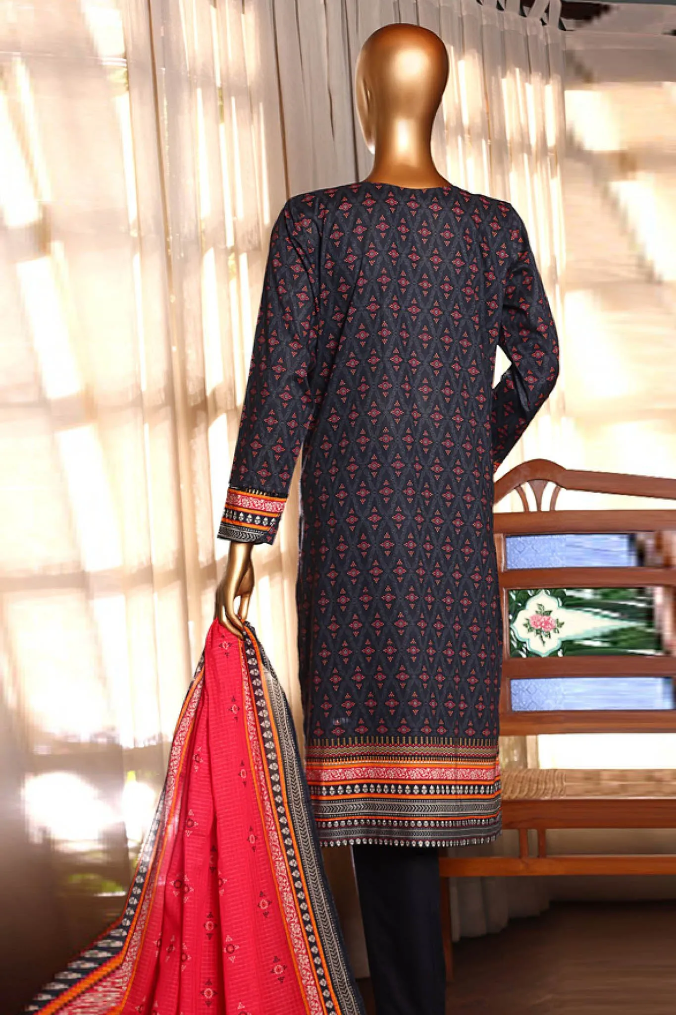 Aashkar By HZ Stitched 3 Piece Printed & Emb Lawn Vol-02 Collection'2024-PEL-408-Black