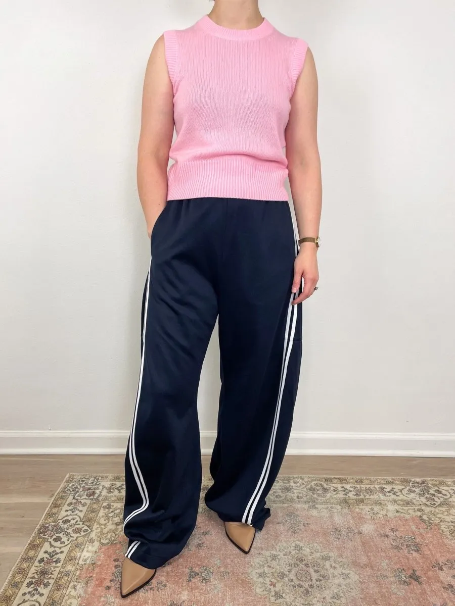 Active Knit Winslow Pant in Navy w/Stripe