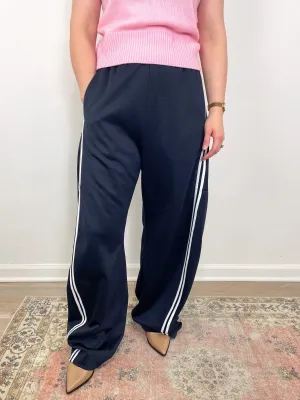 Active Knit Winslow Pant in Navy w/Stripe