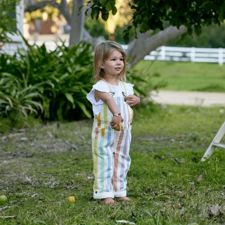 Baby Overalls | Classic Wide Stripe Dungarees - Multicolor | Dotty Dungarees