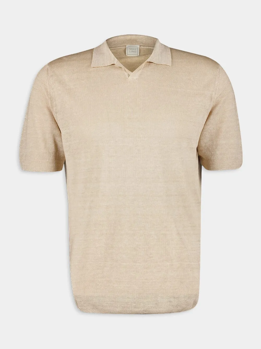 Beige Linen Polo