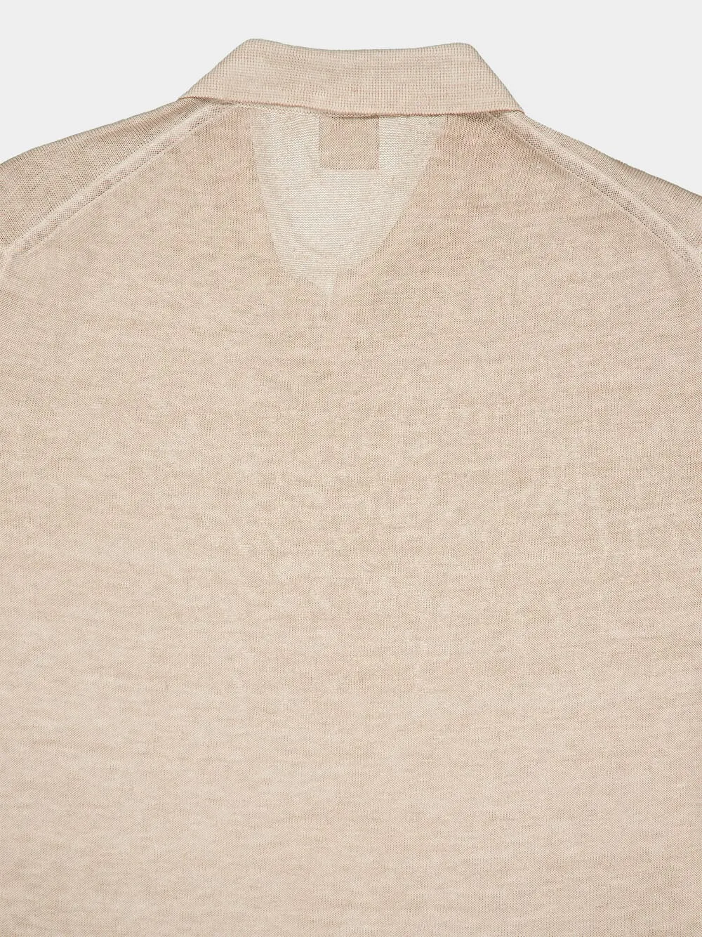 Beige Linen Polo