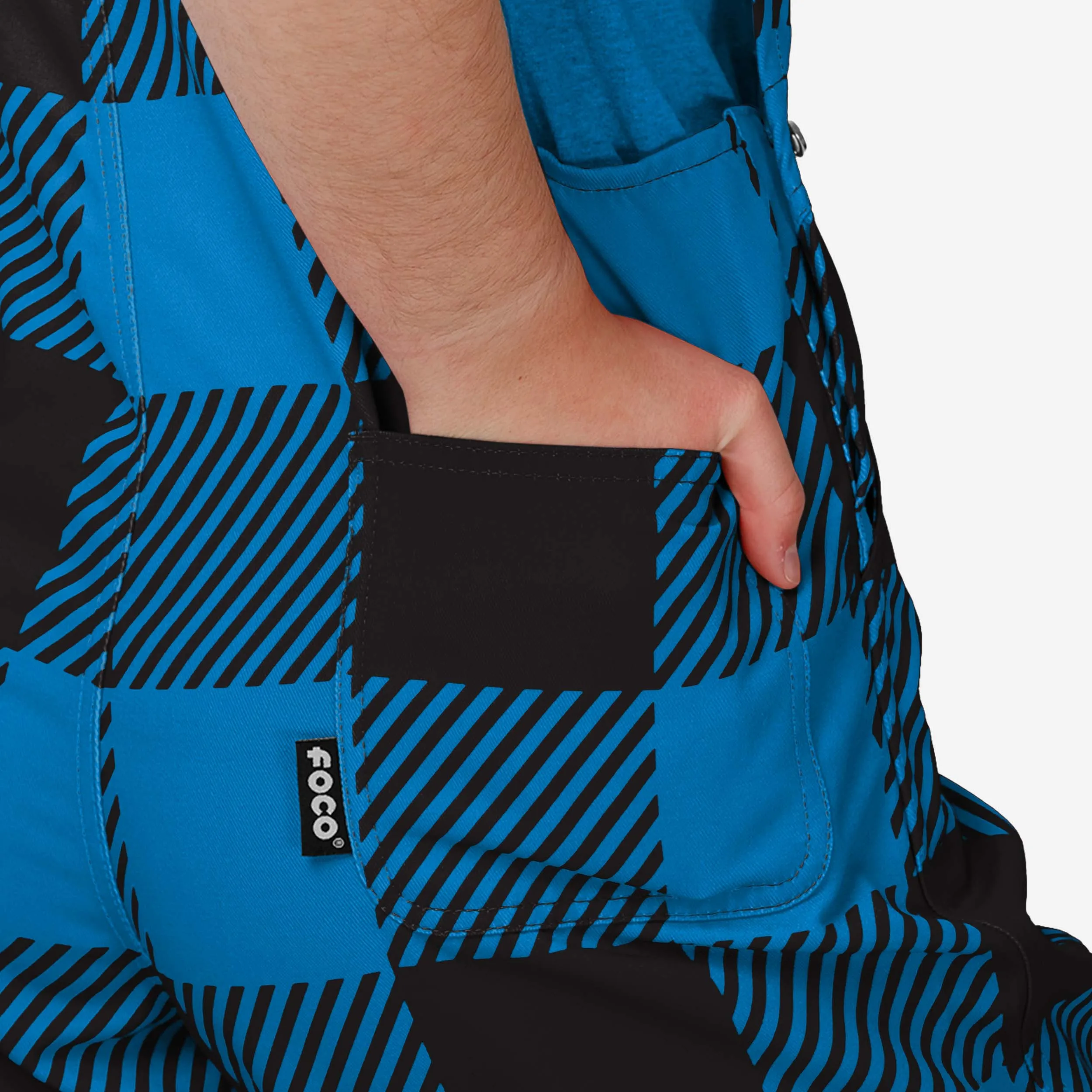 Carolina Panthers Buffalo Youth Plaid Bib Overalls