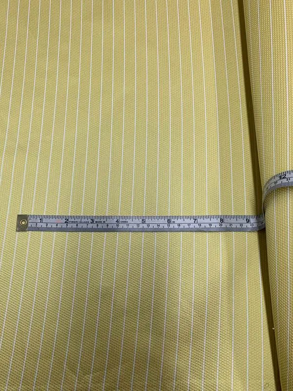 Christian Siriano Italian Striped Fused  Silk & Poly - Yellow / White