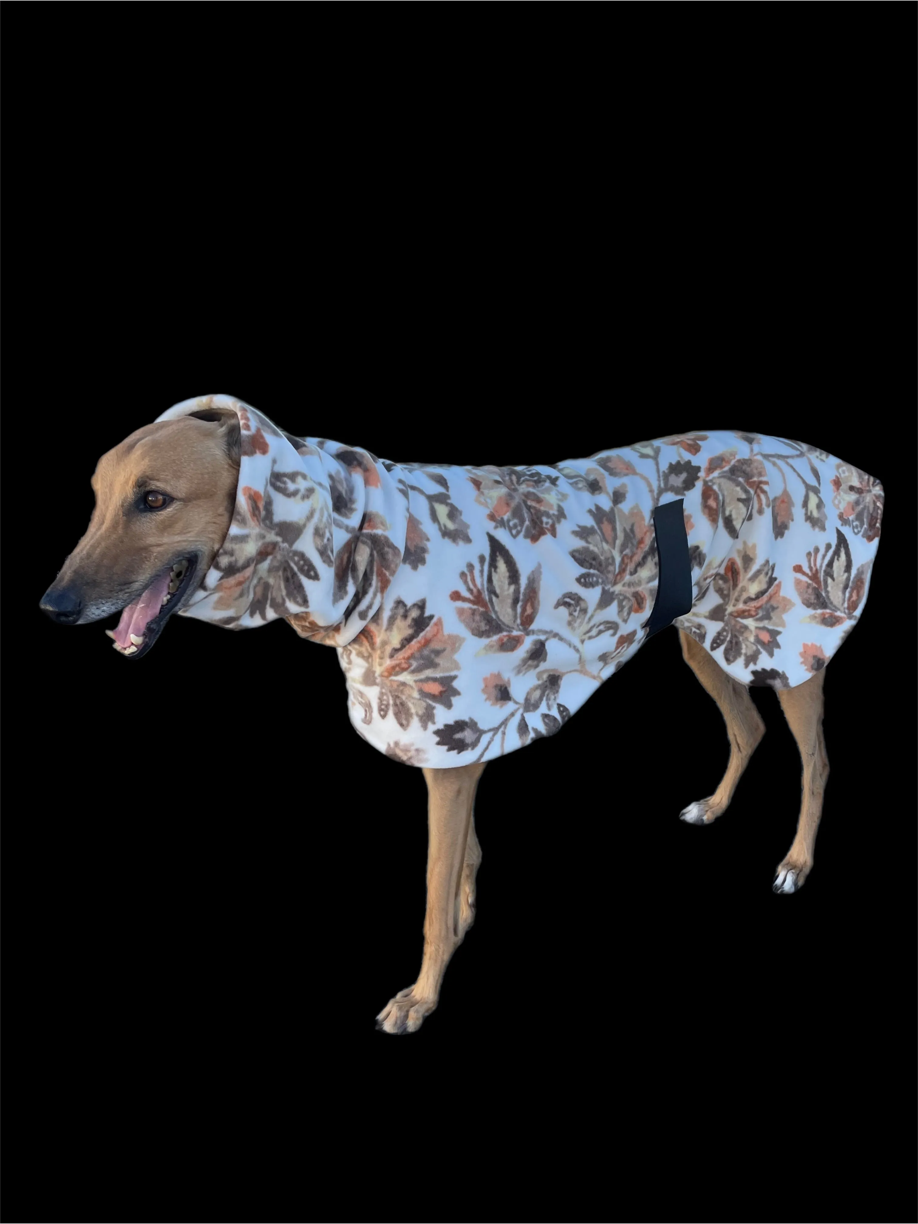 Clearance Greyhound coat deluxe style rug winter leaves polar fleece washable extra wide neck