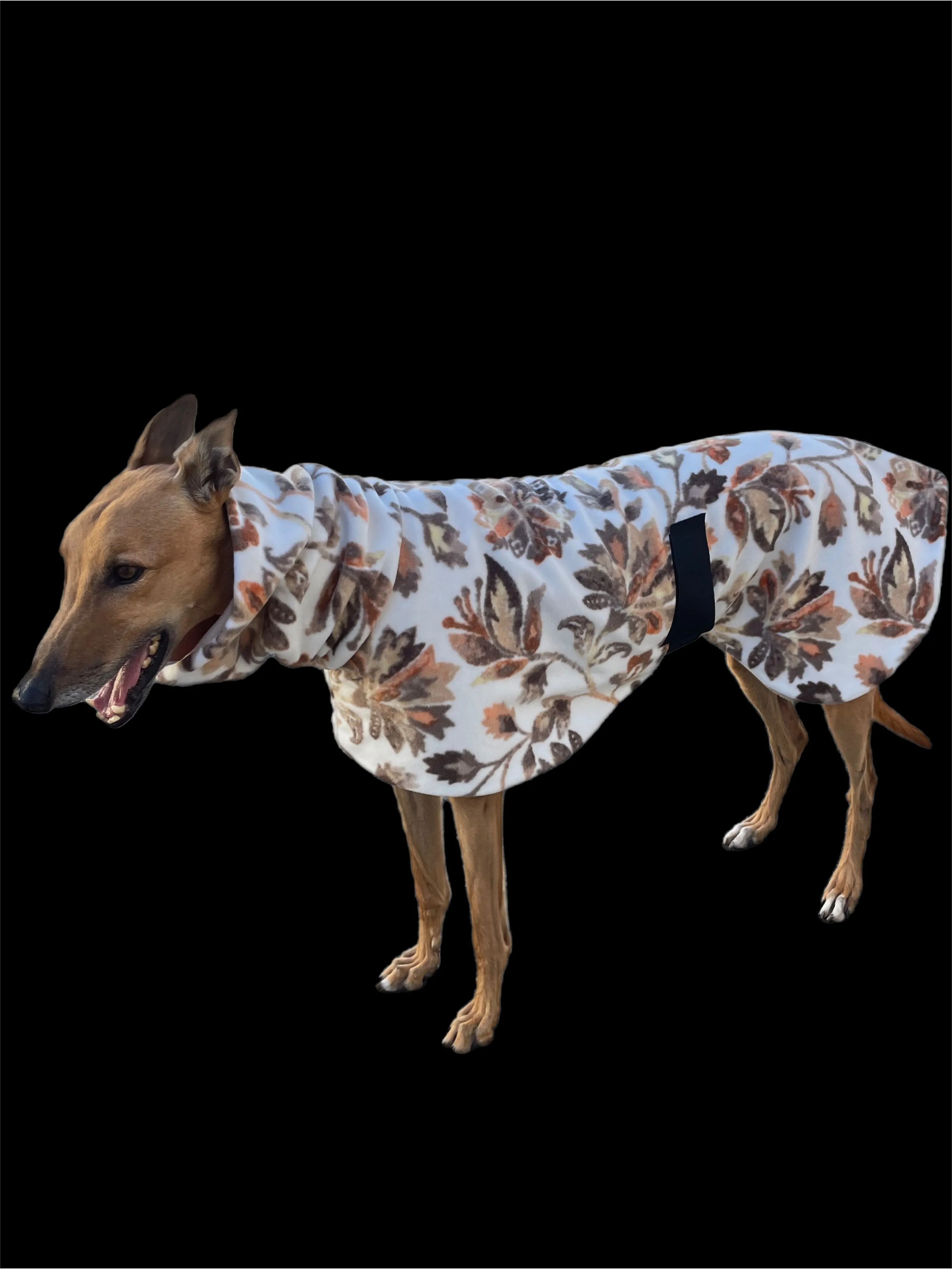 Clearance Greyhound coat deluxe style rug winter leaves polar fleece washable extra wide neck