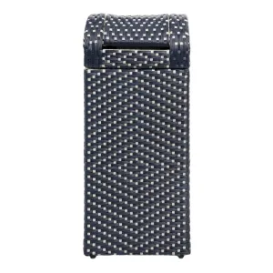 Cloudcrest 14.27-Gallon All-Weather Wicker/Metal Swing Top Hideaway Outdoor Trash Can