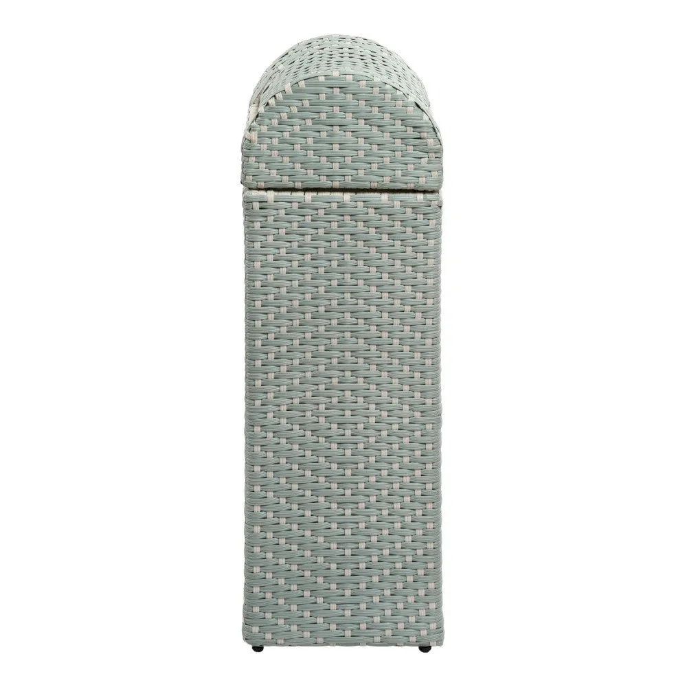 Cloudcrest 14.27-Gallon All-Weather Wicker/Metal Swing Top Hideaway Outdoor Trash Can