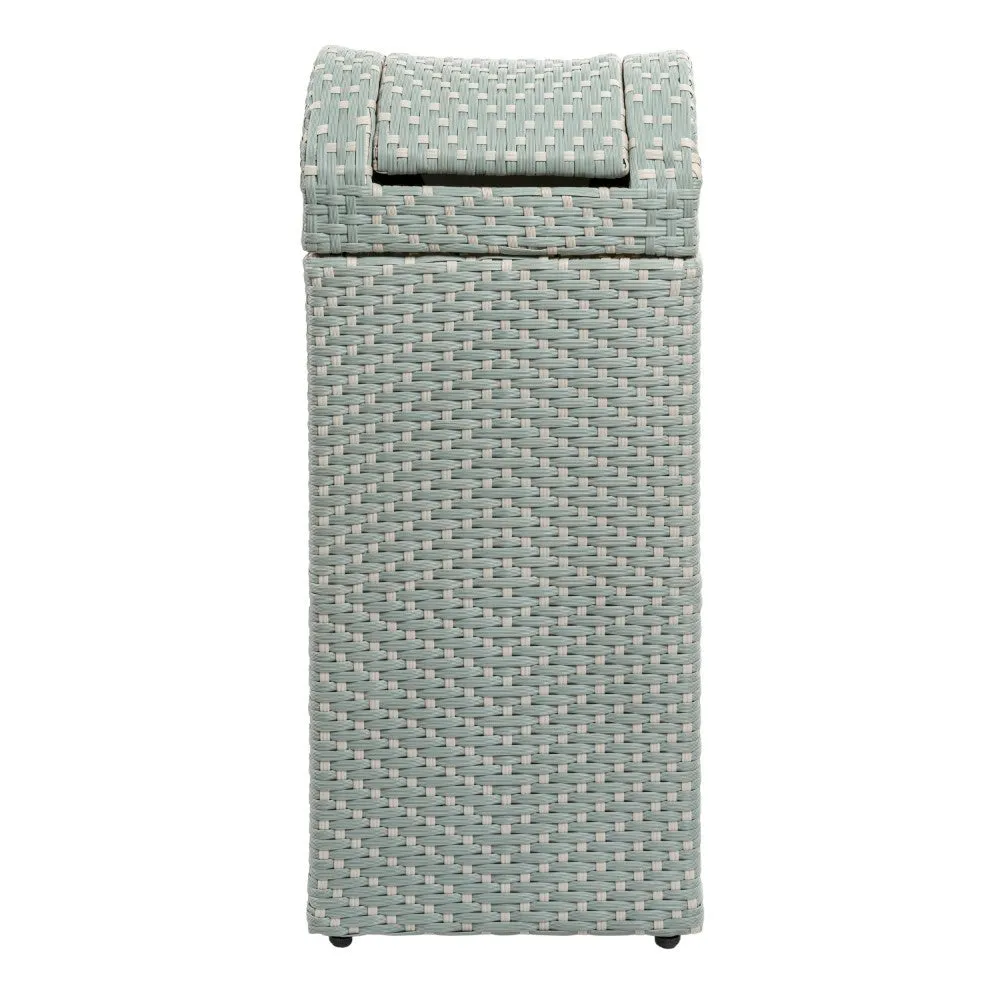 Cloudcrest 14.27-Gallon All-Weather Wicker/Metal Swing Top Hideaway Outdoor Trash Can
