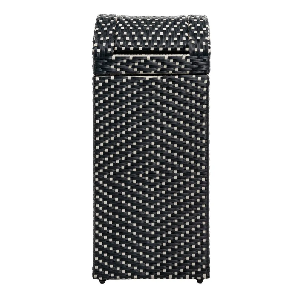 Cloudcrest 14.27-Gallon All-Weather Wicker/Metal Swing Top Hideaway Outdoor Trash Can