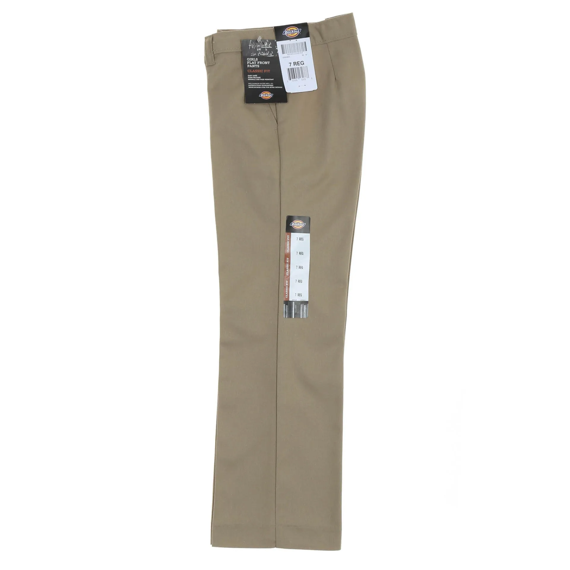Dickies Girls Flat Front Pant (7-20) - Khaki
