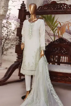 Falsafaa by HZ Ready To Wear 3 Piece Embroidered Organza Collection'2024-HZK-148-Cream