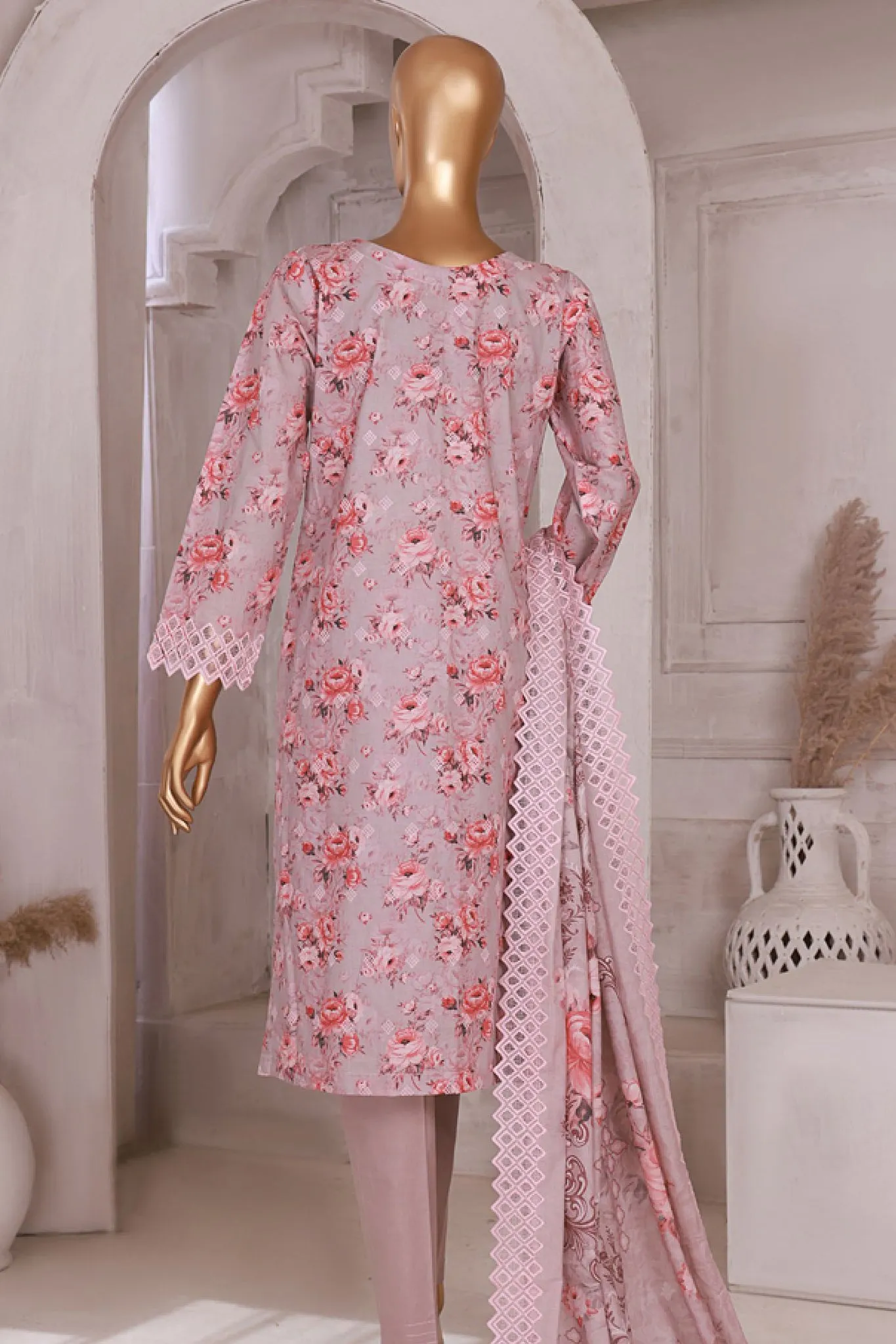 HZ Stitched 3 Piece Printkari Emb Lawn Collection'2024-PKL-402