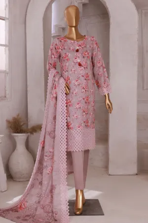 HZ Stitched 3 Piece Printkari Emb Lawn Collection'2024-PKL-402