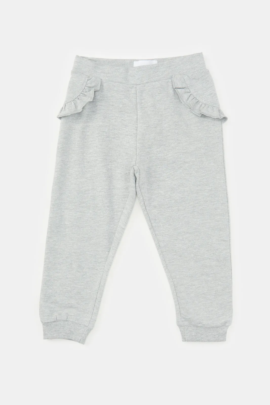 Infant Girls Grey And Pink Active Pants Set (Pack of 2)