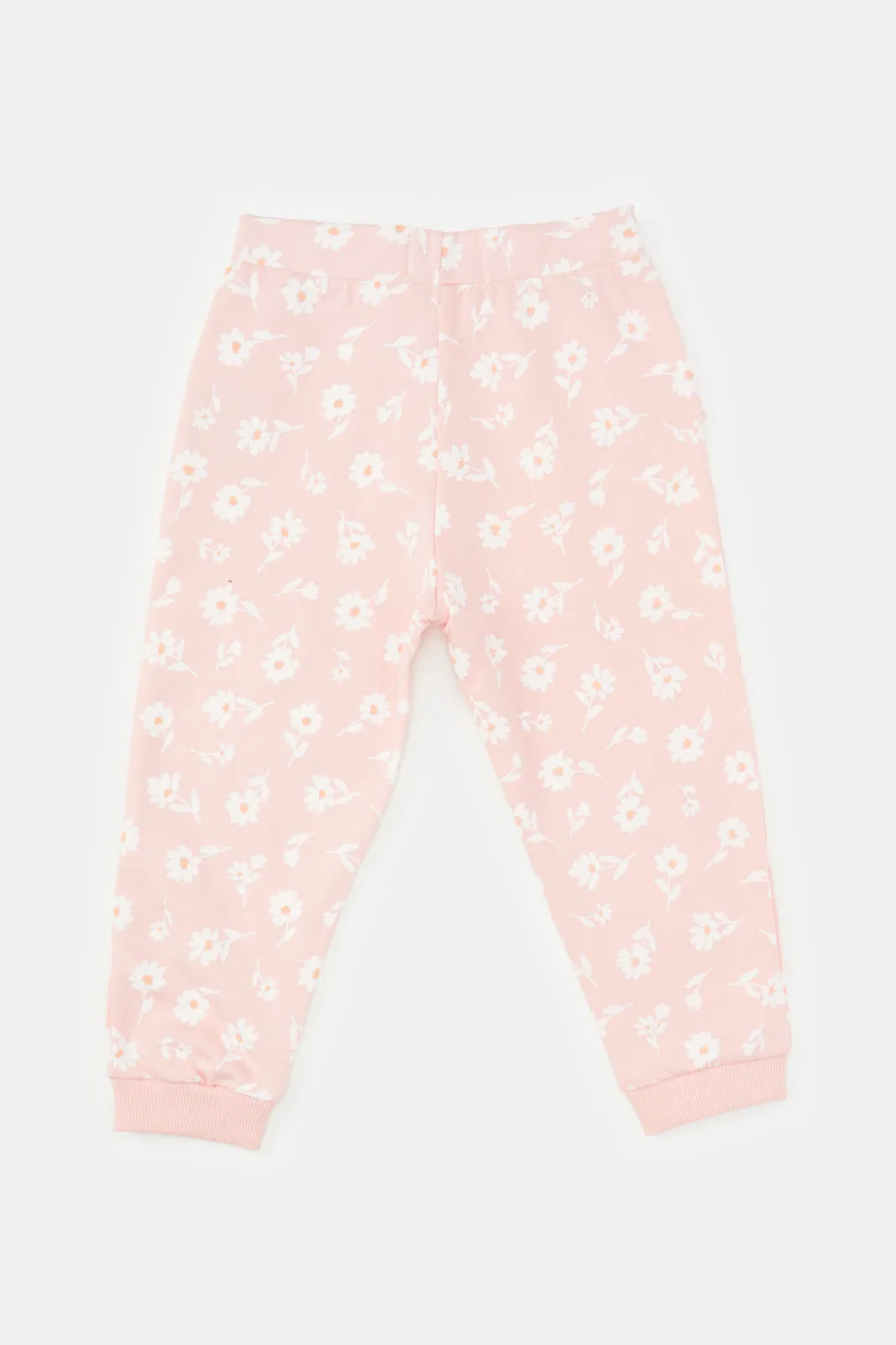 Infant Girls Grey And Pink Active Pants Set (Pack of 2)