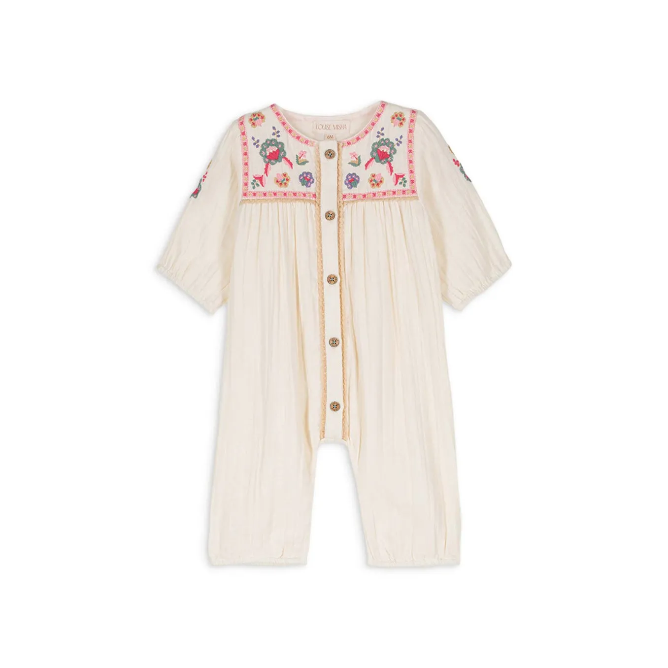 Louise Misha Jumpsuits Lilane Organic Double Gauze White