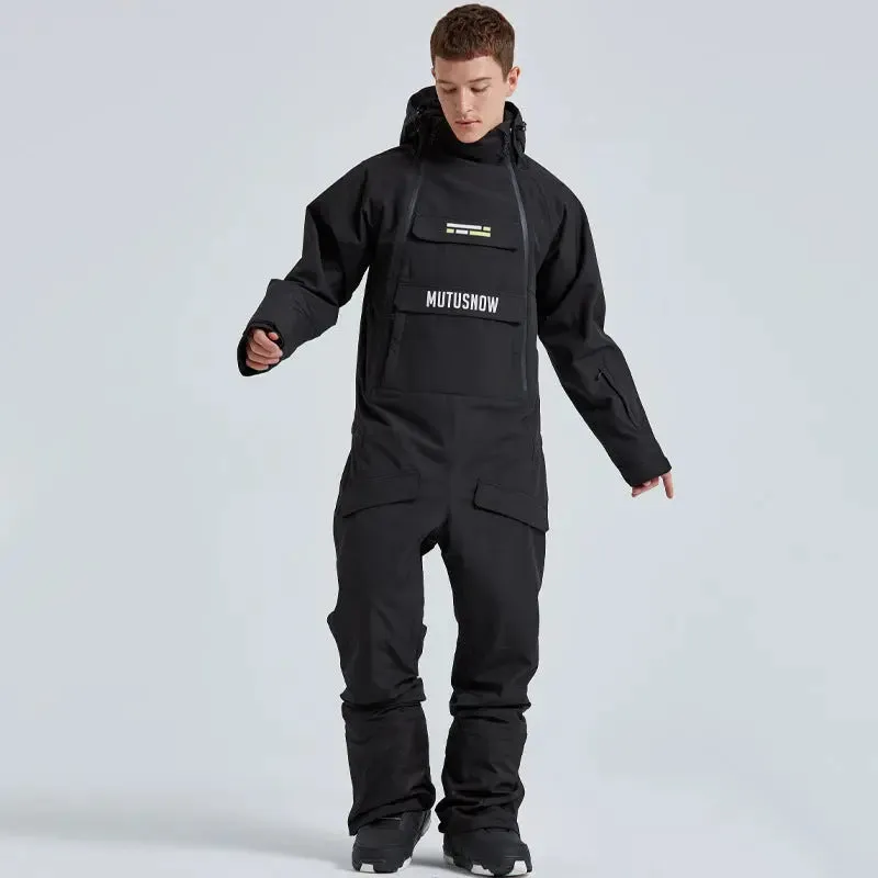 One Piece Snowsuits Overalls Couple Outdoor Skiing Jumpsuits