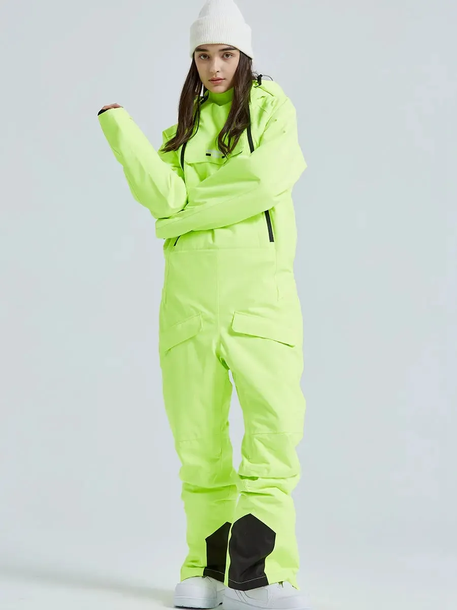 One Piece Snowsuits Overalls Couple Outdoor Skiing Jumpsuits