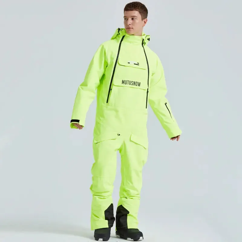 One Piece Snowsuits Overalls Couple Outdoor Skiing Jumpsuits
