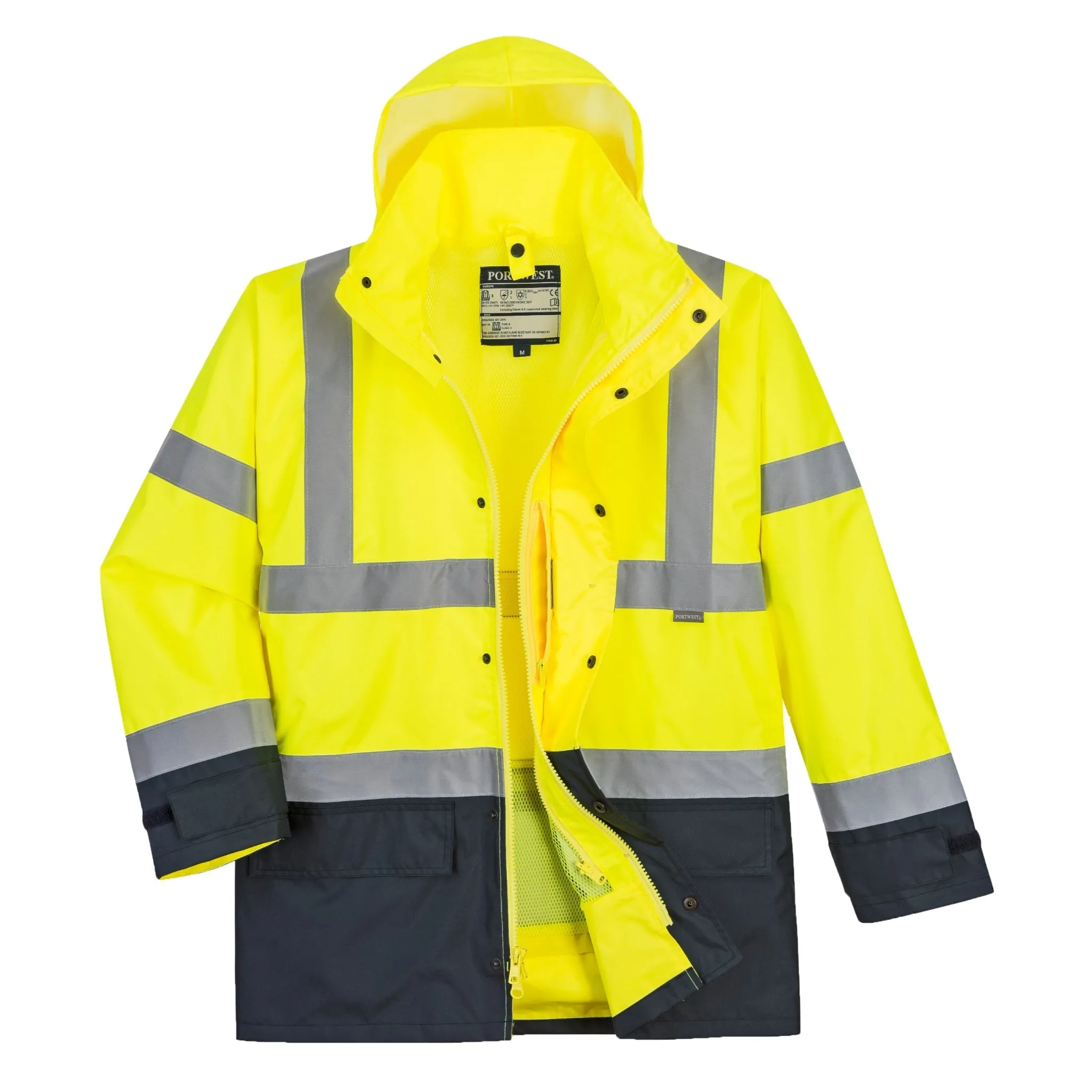 PORTWEST® Hi Vis 5-In-1 Executive Waterproof Jacket - ANSI Class 3 - US768