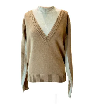 RABANNE Two-Tone Layered Sweater
