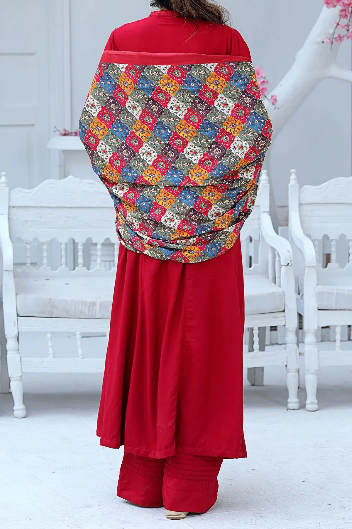 Rafia Khas Stitched 3 Piece Emb Linen Digital Printed Shawl Collection'2022-DPL-95