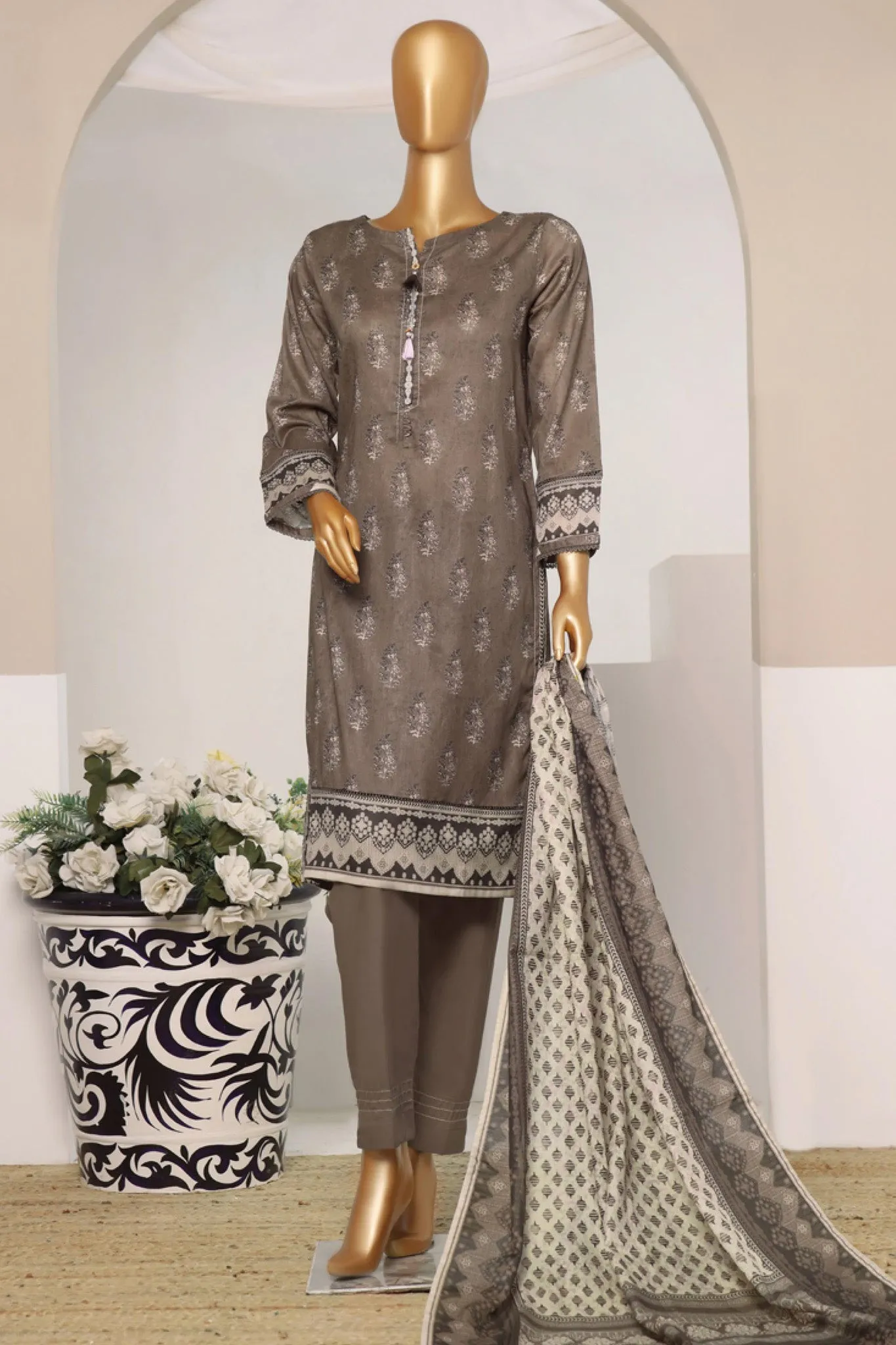 Rozaana By HZ Stitched 3 Piece Prints Lawn Collection'2024-PZD-708