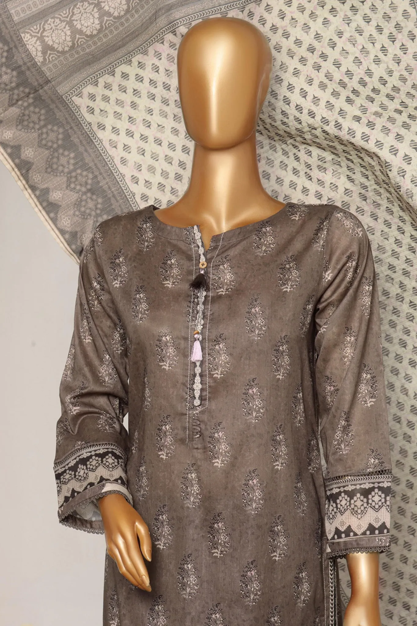 Rozaana By HZ Stitched 3 Piece Prints Lawn Collection'2024-PZD-708