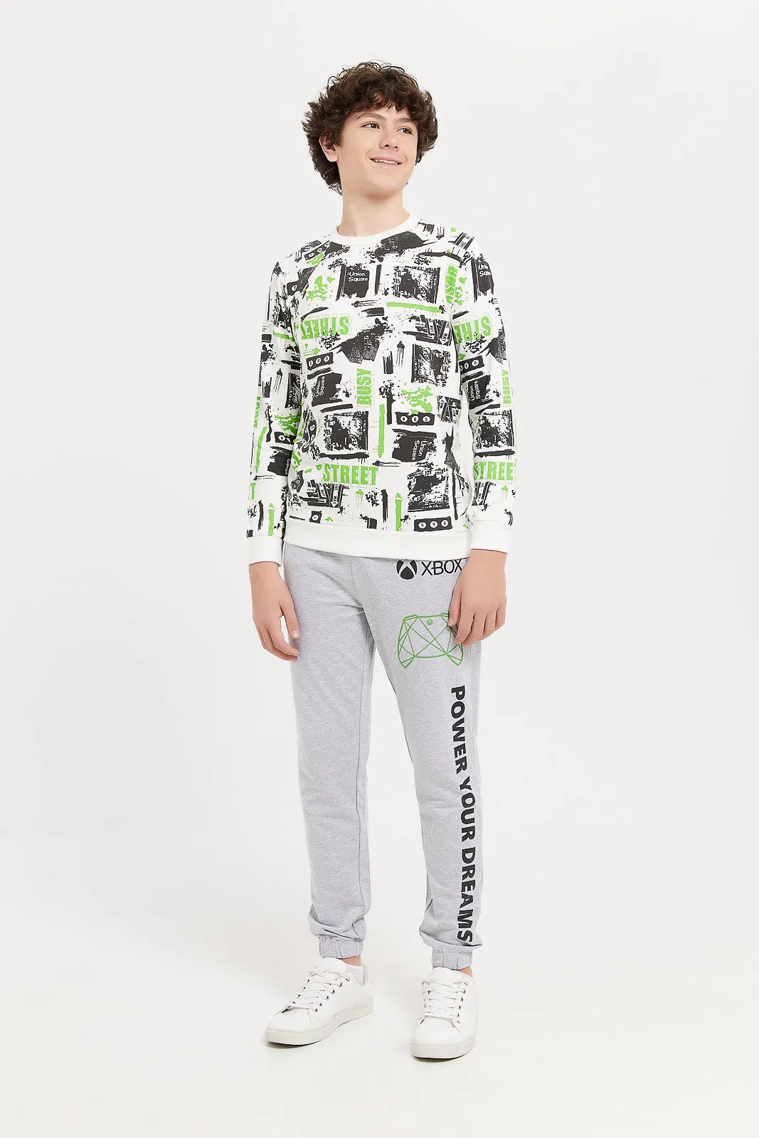 Senior Boys Grey Xbox Active Pants