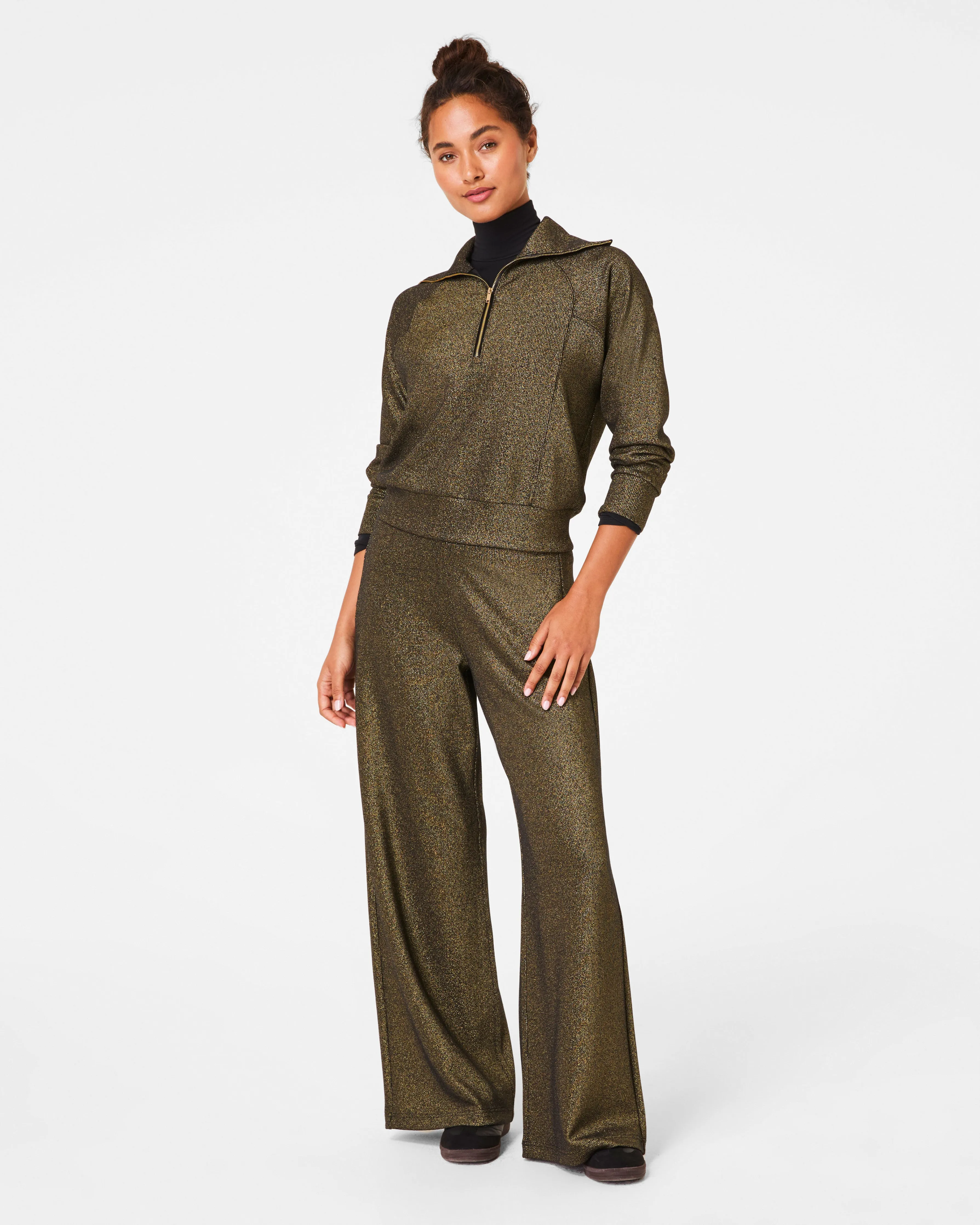 SPANX® AirEssentials Half Zip with Shimmer
