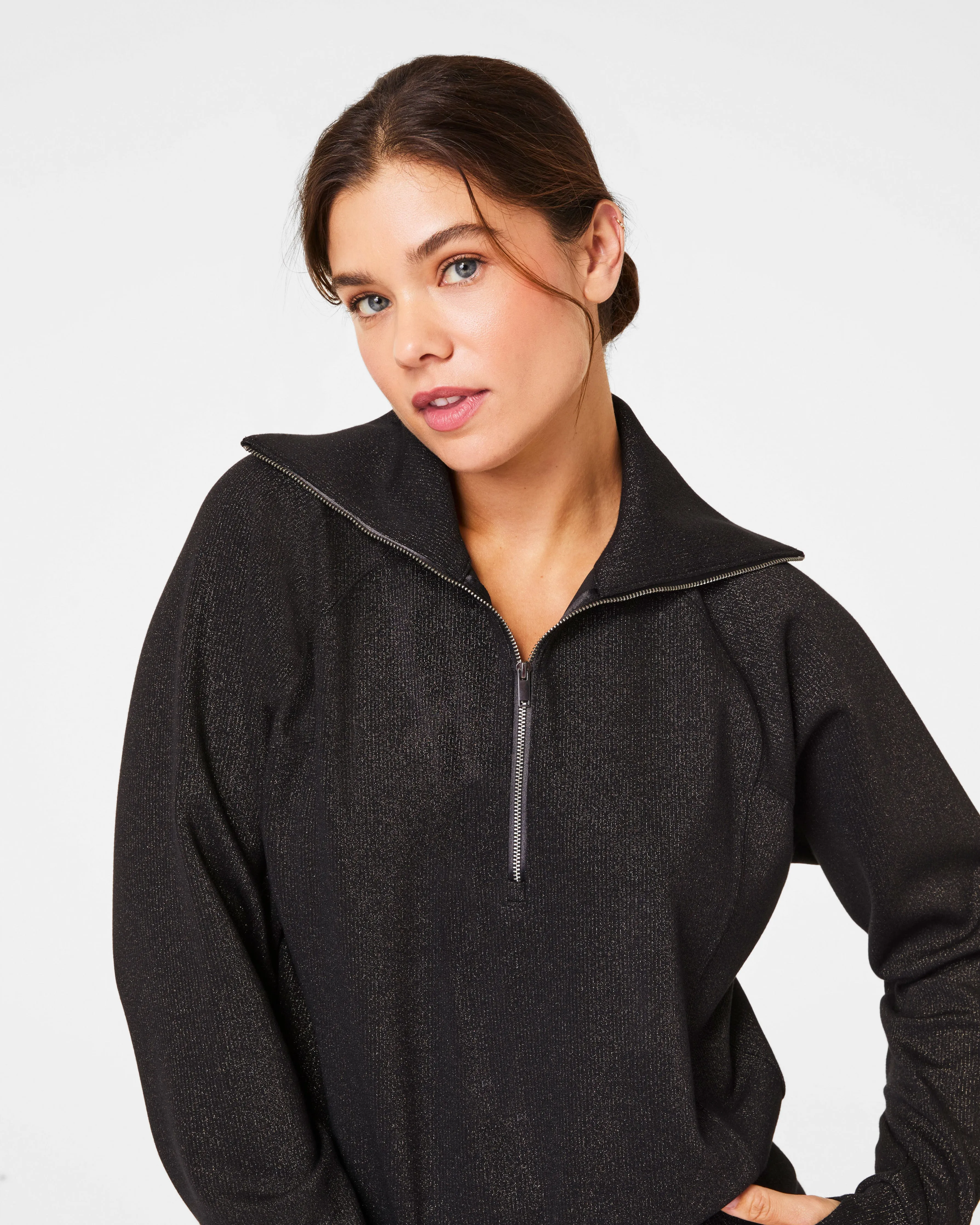 SPANX® AirEssentials Half Zip with Shimmer