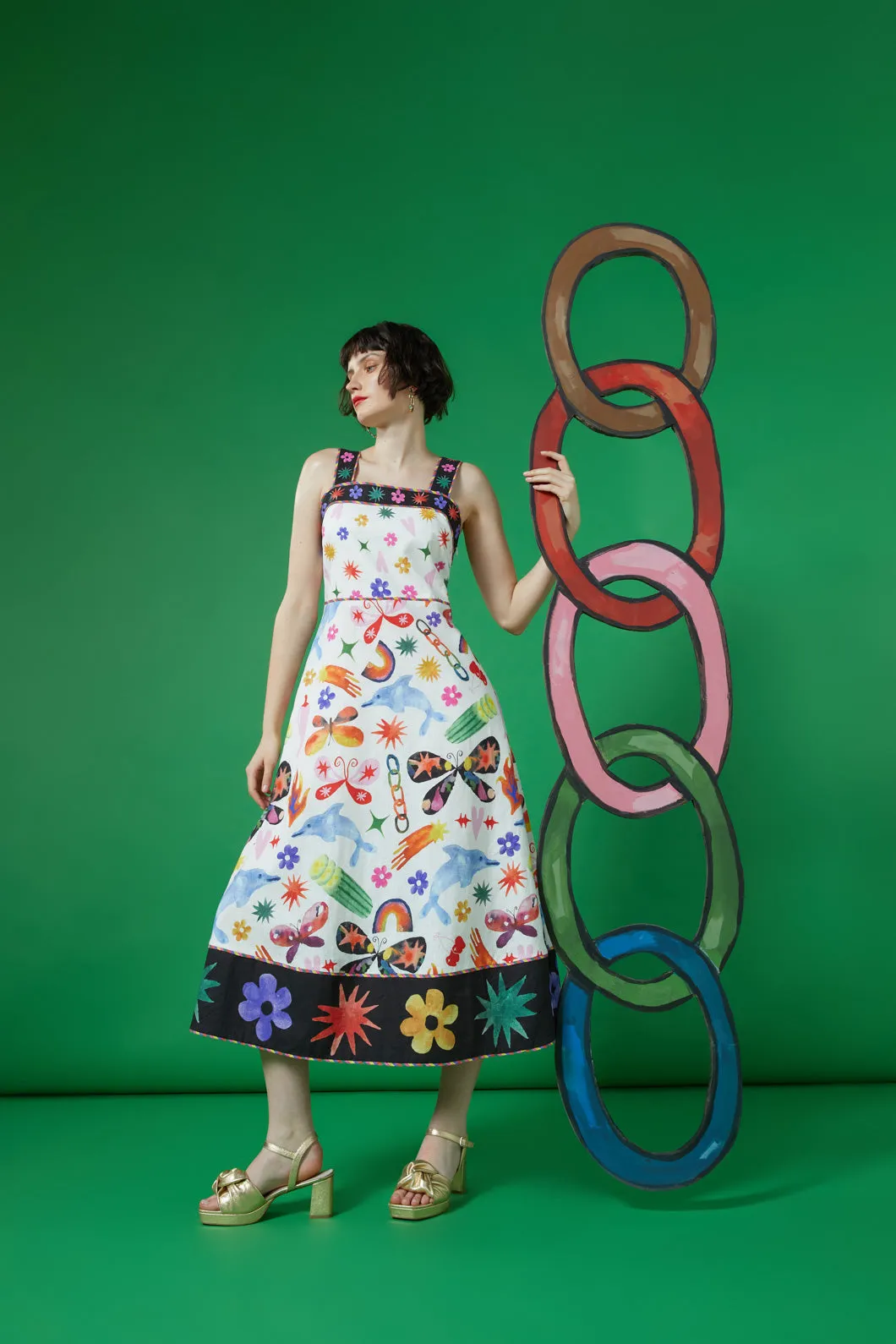 Sticker Collection Party Dress
