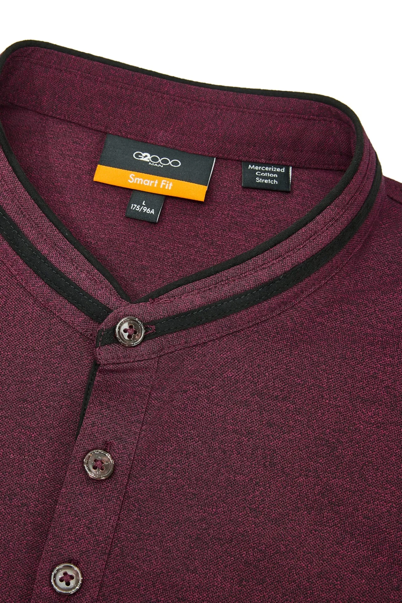 Super Light Mercerized Cotton Rich Dragon Embroidery Stand Collar Polo