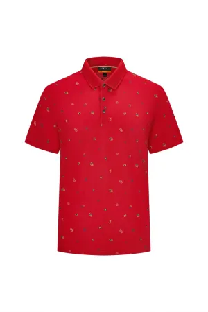 Super Light Mercerized Cotton Rich Printed Polo