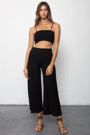 THE RIB WIDE LEG CROP PANT
