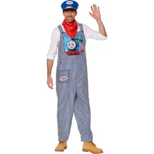 Thomas the Tank Conductor Costume for Adults, Striped Overalls