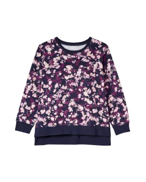 Violets Long Sleeve Tee | Navy / Purple