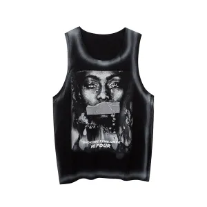 Y2K Facial Loose Tank